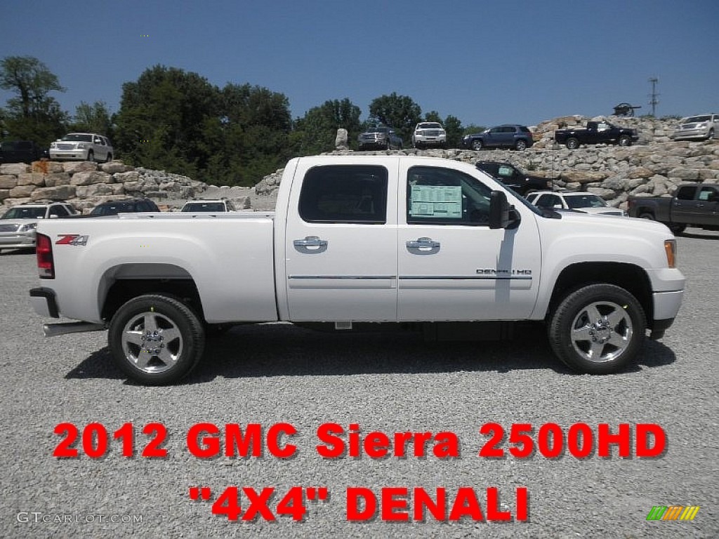 2012 Sierra 2500HD Denali Crew Cab 4x4 - Summit White / Ebony photo #1