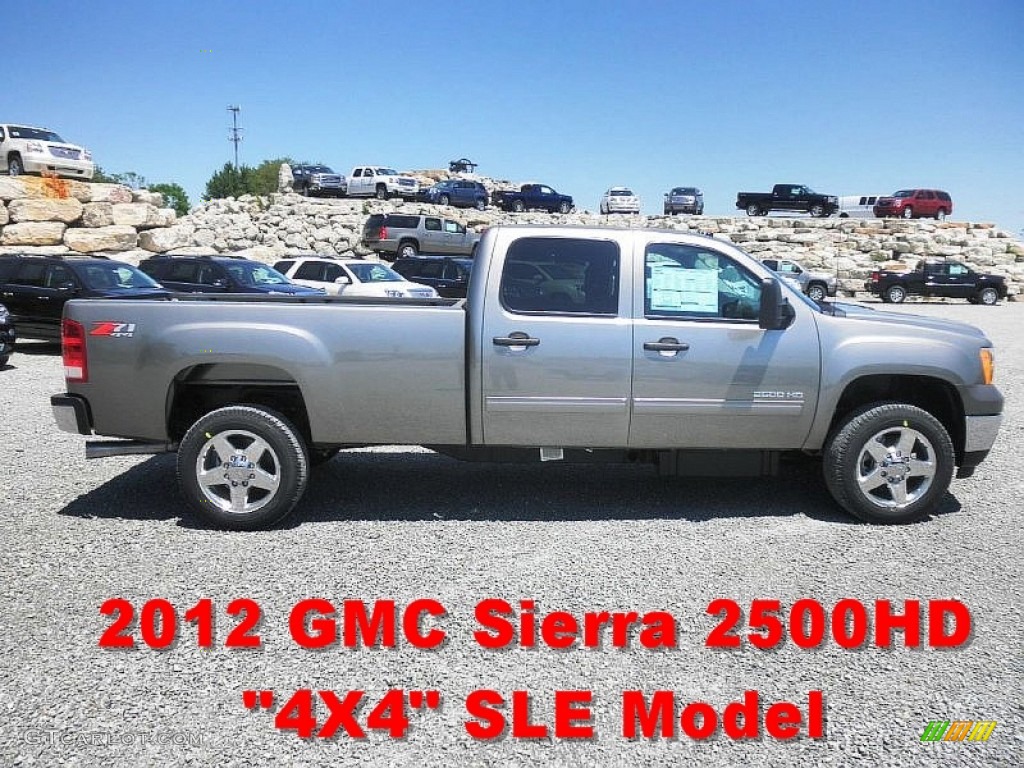 2012 Sierra 2500HD SLE Crew Cab 4x4 - Steel Gray Metallic / Ebony photo #1