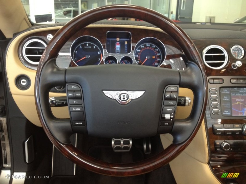 2007 Bentley Continental GTC Standard Continental GTC Model Magnolia Steering Wheel Photo #65381898