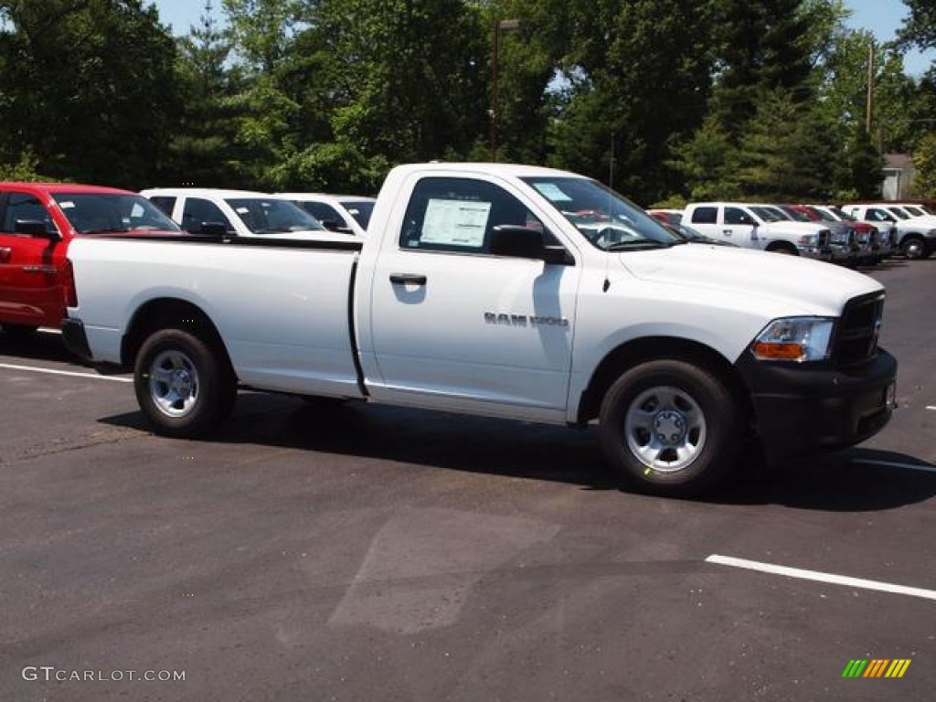 2012 Ram 1500 ST Regular Cab - Bright White / Dark Slate Gray/Medium Graystone photo #2