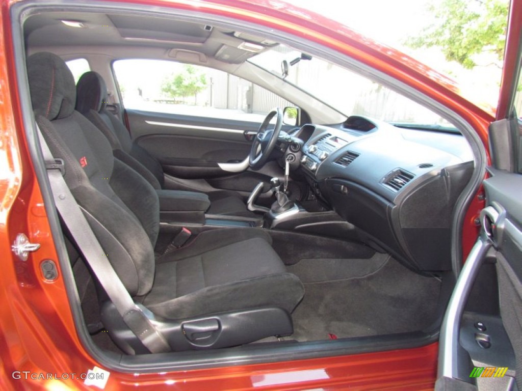 Black Interior 2009 Honda Civic Si Coupe Photo #65384000