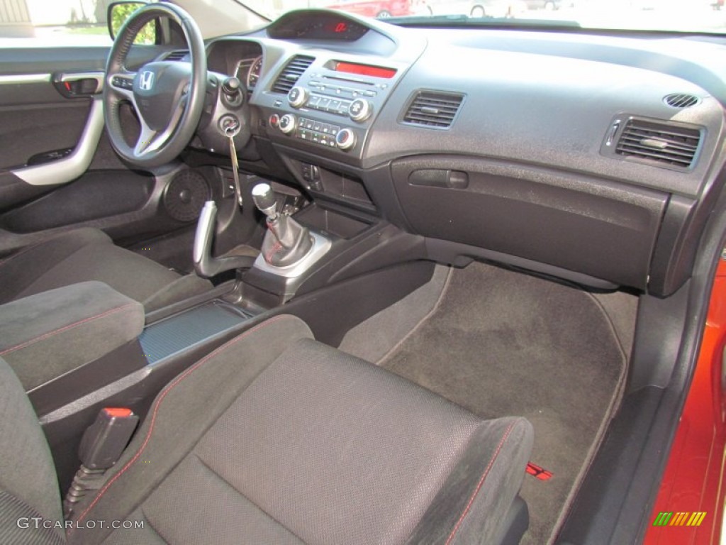 2009 Honda Civic Si Coupe Black Dashboard Photo #65384073