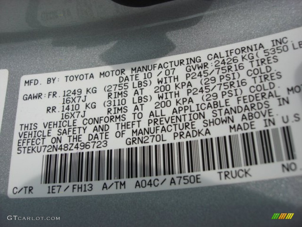 2008 Tacoma V6 PreRunner Double Cab - Silver Streak Mica / Graphite Gray photo #20