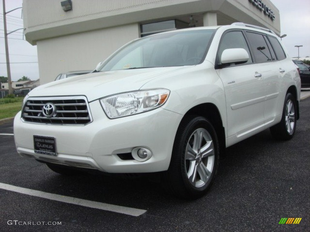 2010 Highlander Limited 4WD - Blizzard White Pearl / Ash photo #8