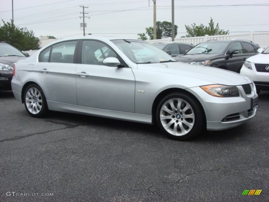 2008 3 Series 335i Sedan - Titanium Silver Metallic / Gray photo #2