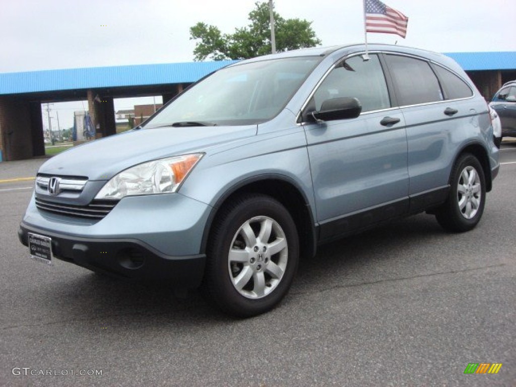 2008 CR-V EX 4WD - Glacier Blue Metallic / Gray photo #7