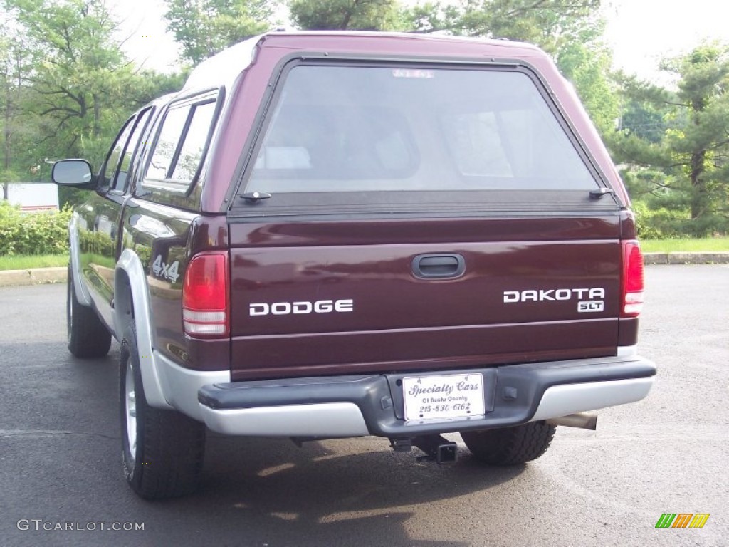 2004 Dakota SLT Quad Cab 4x4 - Deep Molten Red Pearl / Dark Slate Gray photo #21