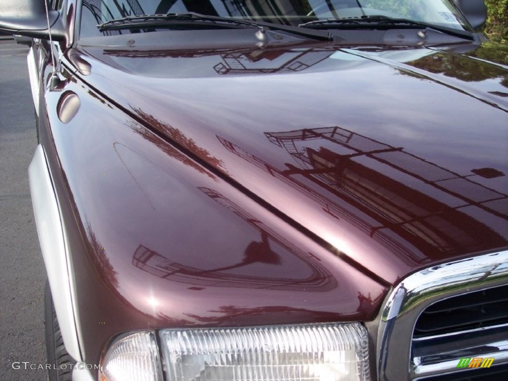 2004 Dakota SLT Quad Cab 4x4 - Deep Molten Red Pearl / Dark Slate Gray photo #24