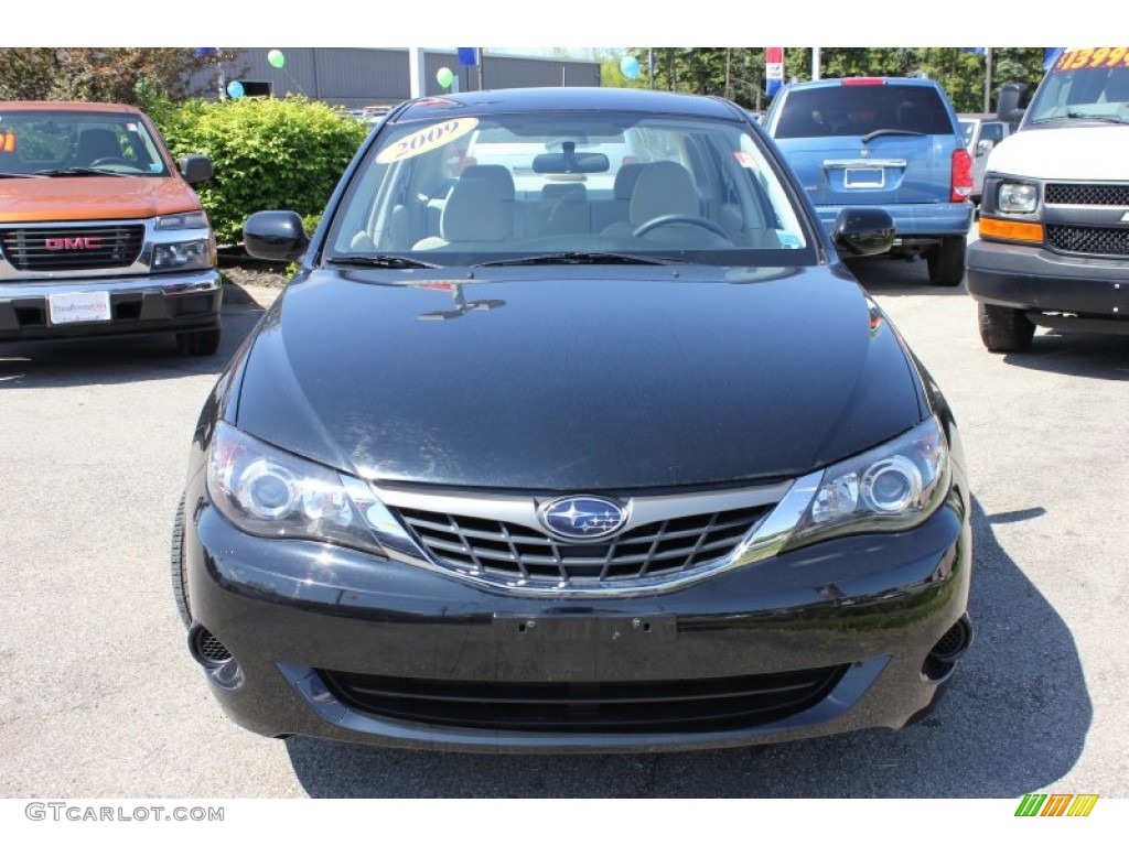 2009 Impreza 2.5i Sedan - Obsidian Black Pearl / Ivory photo #18