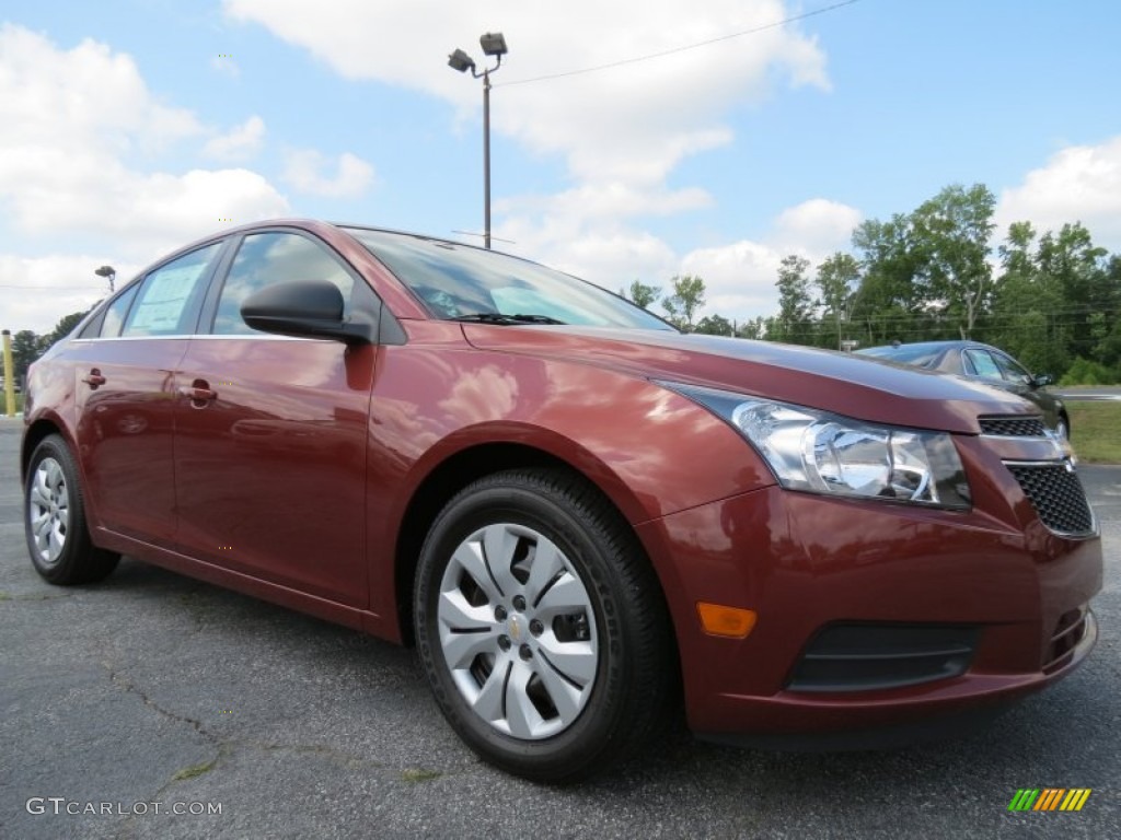 2012 Cruze LS - Autumn Red Metallic / Jet Black/Medium Titanium photo #1