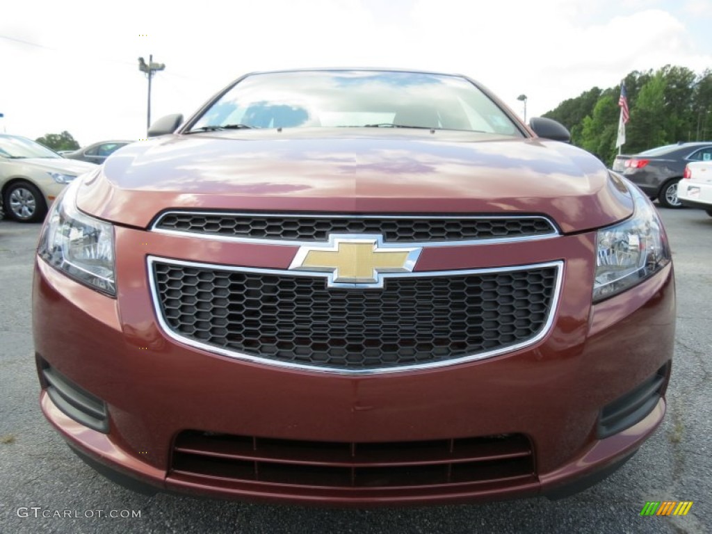 2012 Cruze LS - Autumn Red Metallic / Jet Black/Medium Titanium photo #2