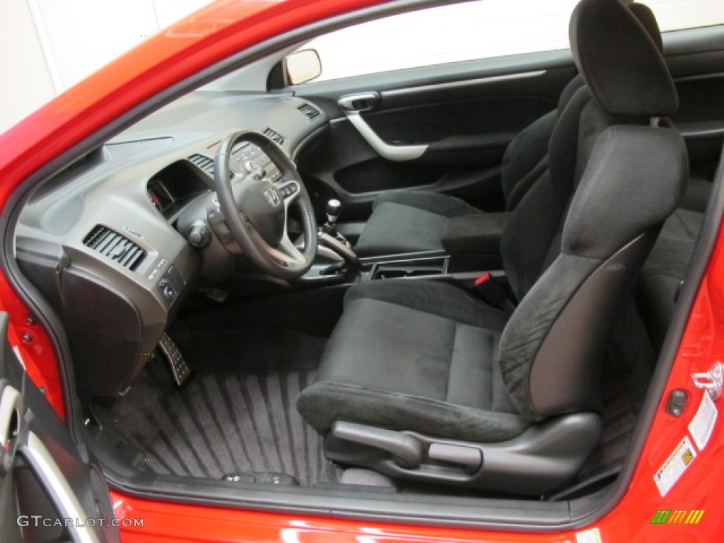 Black Interior 2006 Honda Civic Si Coupe Photo #65395780