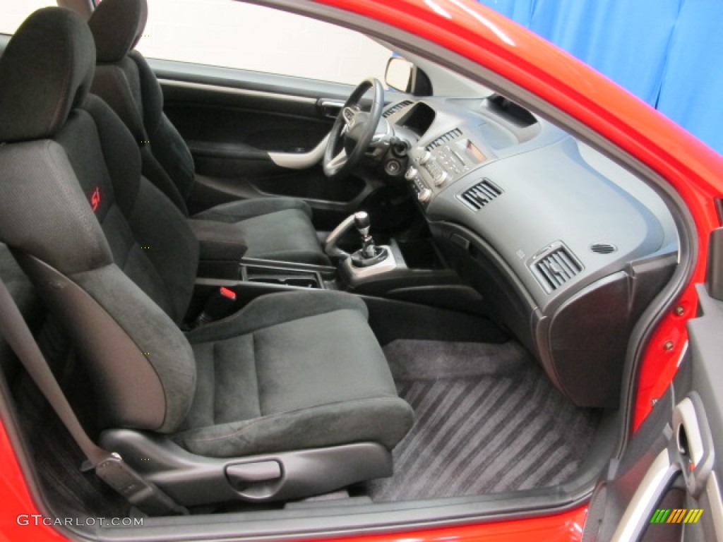 Black Interior 2006 Honda Civic Si Coupe Photo #65395815