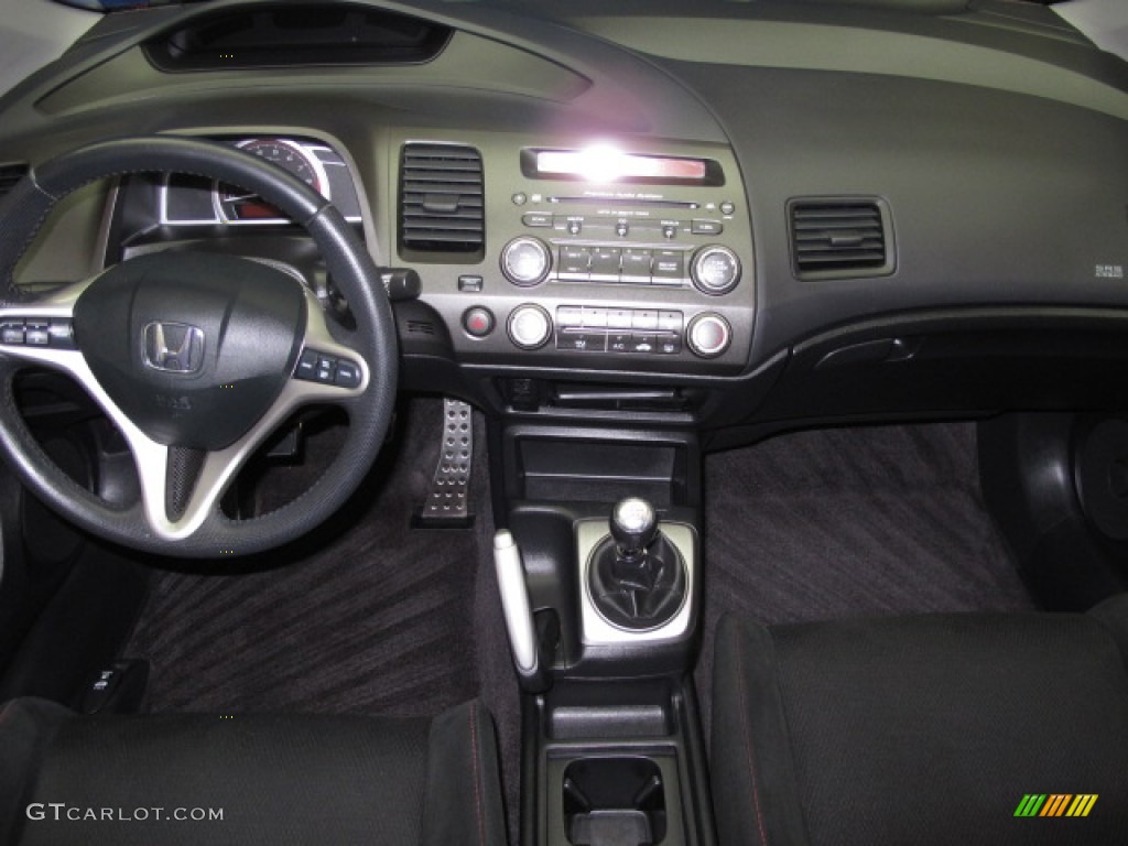 2006 Honda Civic Si Coupe Black Dashboard Photo #65395842