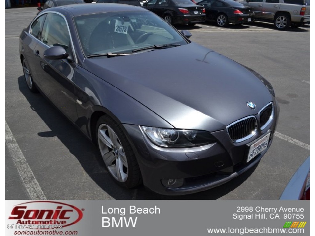 2007 3 Series 335i Coupe - Sparkling Graphite Metallic / Black photo #1