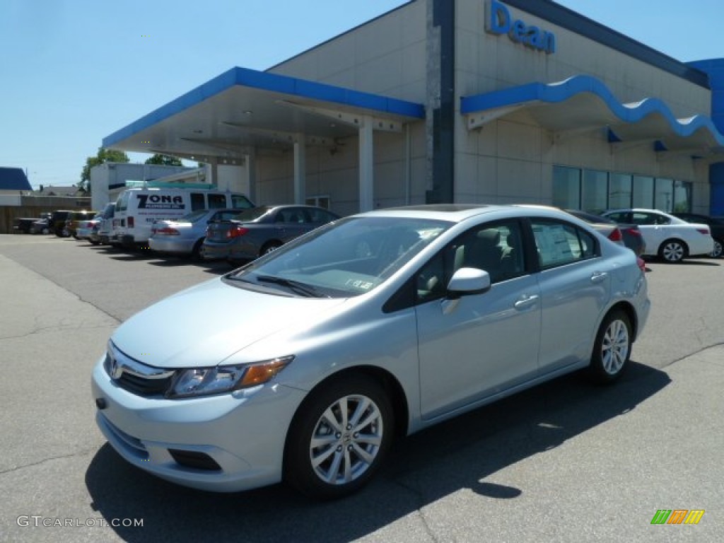 2012 Civic EX Sedan - Cool Mist Metallic / Gray photo #1