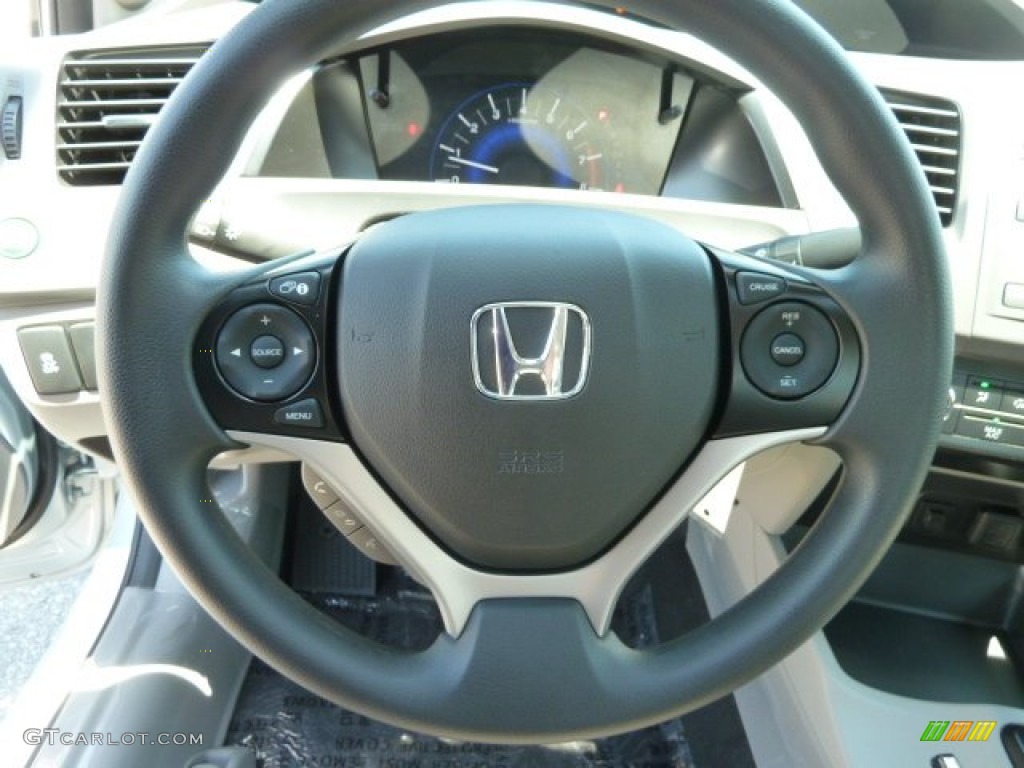 2012 Civic EX Sedan - Cool Mist Metallic / Gray photo #17