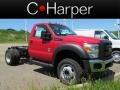 2012 Vermillion Red Ford F550 Super Duty XL Regular Cab 4x4 Chassis  photo #1