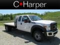 Oxford White - F550 Super Duty XL Supercab 4x4 Stake Truck Photo No. 1