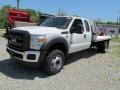 Oxford White - F550 Super Duty XL Supercab 4x4 Stake Truck Photo No. 8