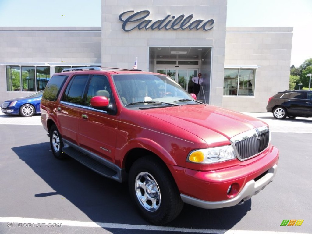 2002 Navigator Luxury 4x4 - Laser Red Tinted Metallic / Medium Parchment photo #5