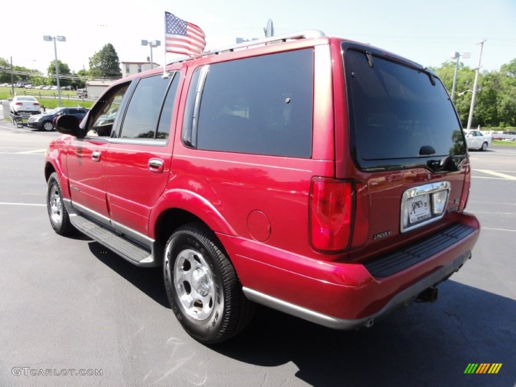 2002 Navigator Luxury 4x4 - Laser Red Tinted Metallic / Medium Parchment photo #11