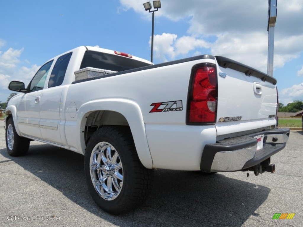 2006 Silverado 1500 Z71 Extended Cab 4x4 - Summit White / Tan photo #5