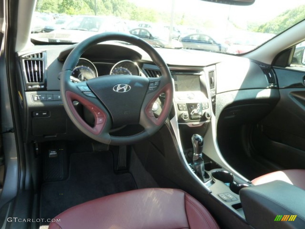 2011 Hyundai Sonata Limited Wine Dashboard Photo #65407266