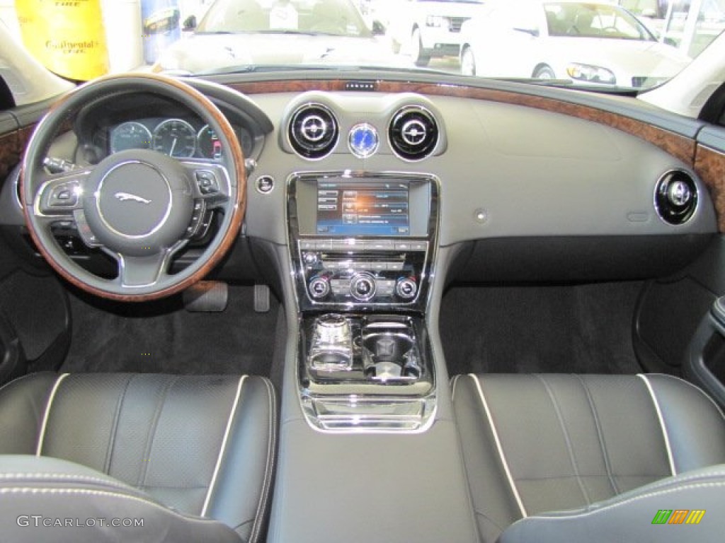 2012 Jaguar XJ XJ Supercharged Jet/Ivory Dashboard Photo #65408993