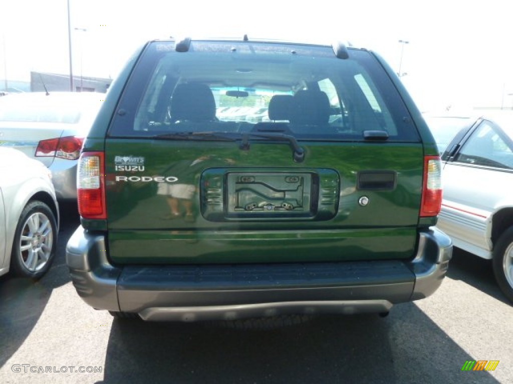2002 Rodeo S 4x4 - Garden Green Mica / Gray photo #3