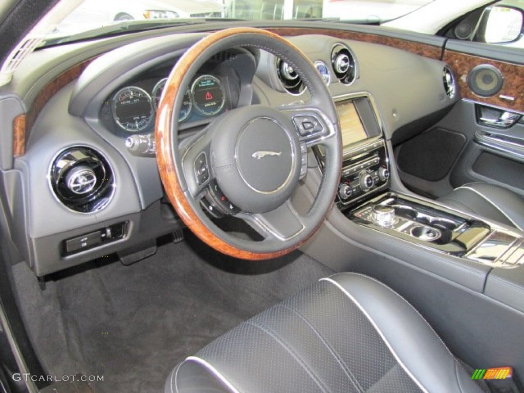 Jet/Ivory Interior 2012 Jaguar XJ XJ Supercharged Photo #65409044