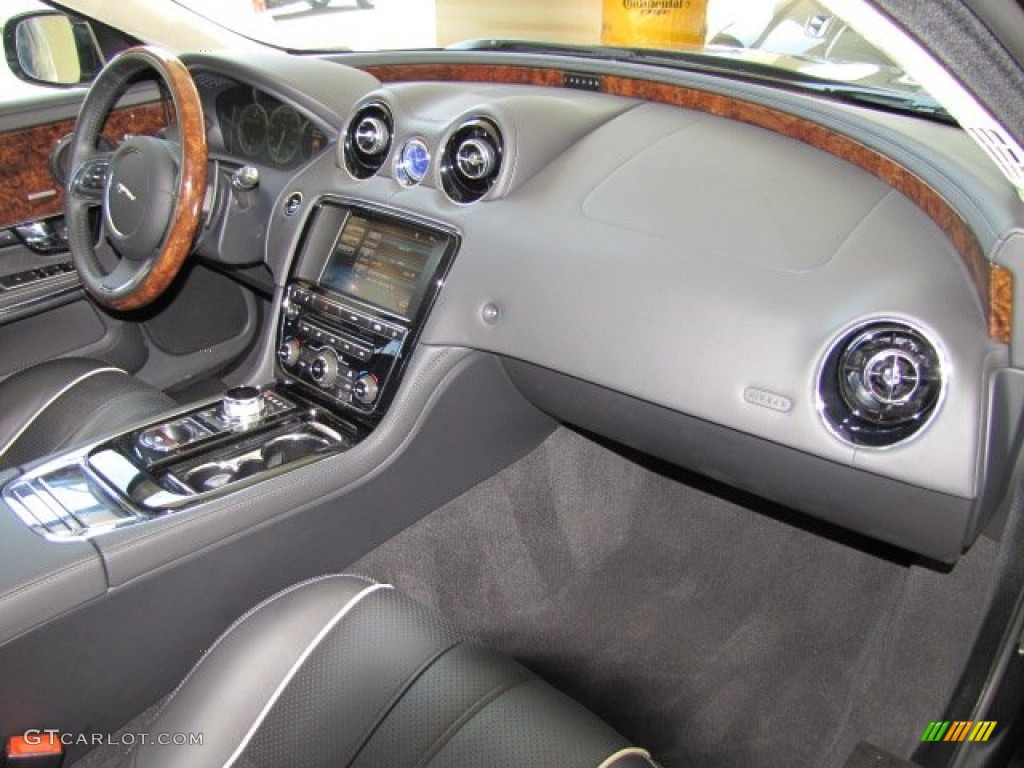 2012 Jaguar XJ XJ Supercharged Jet/Ivory Dashboard Photo #65409134