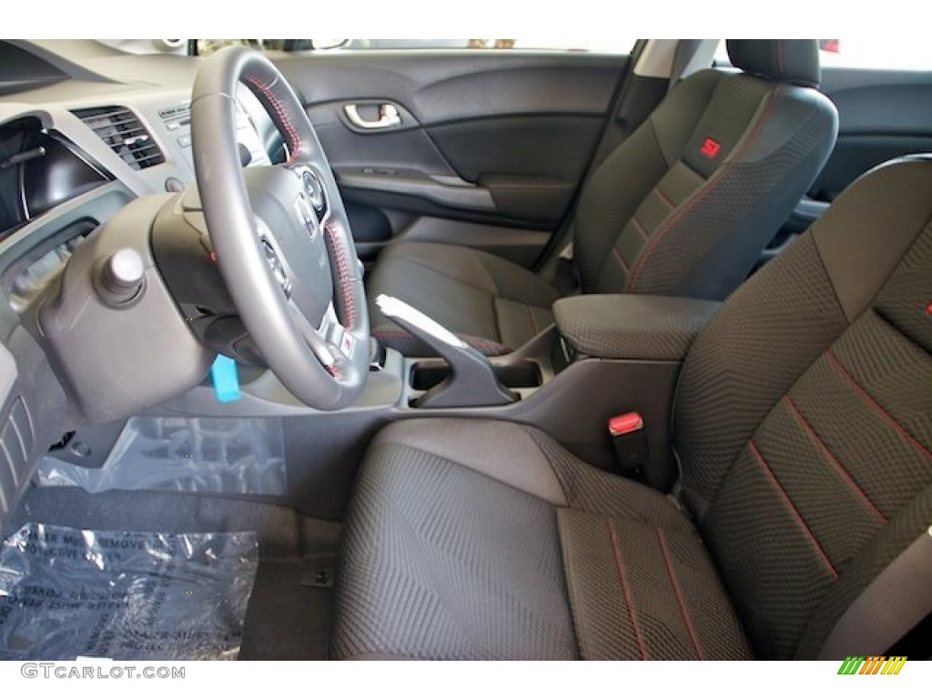 Black Interior 2012 Honda Civic Si Sedan Photo #65409533