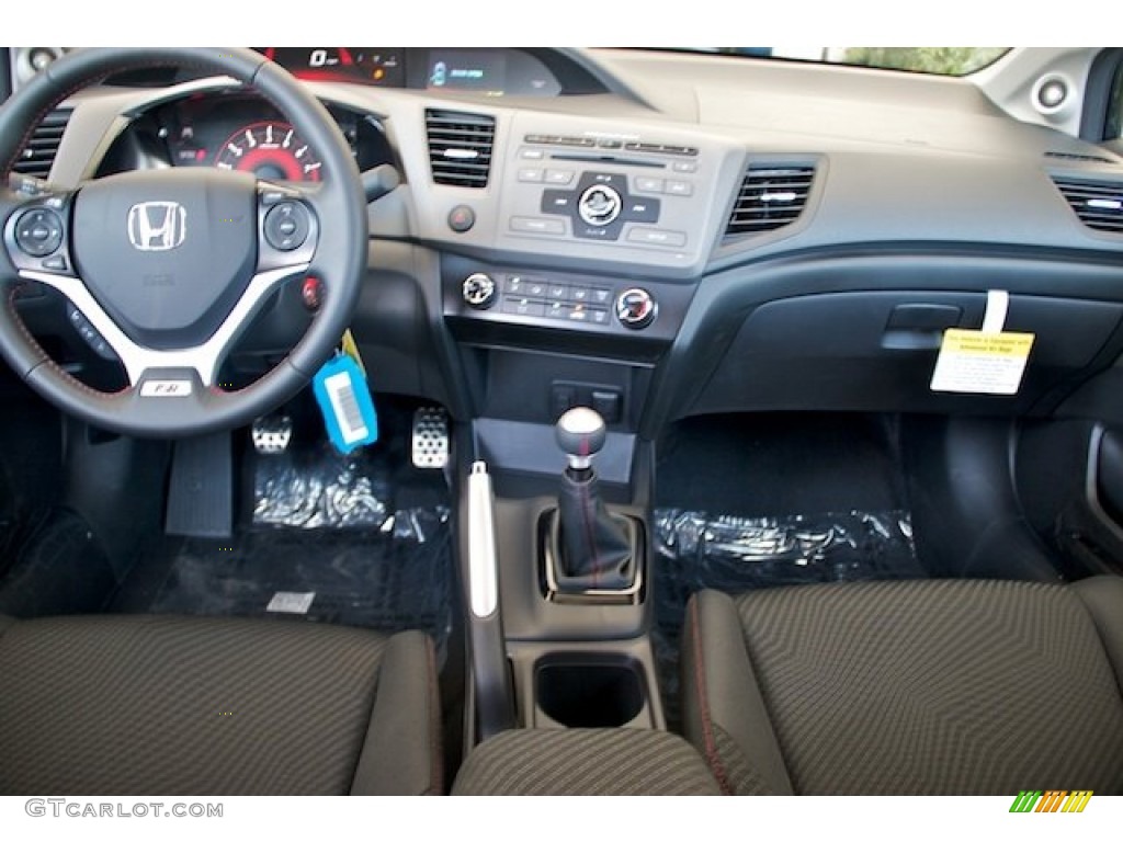 2012 Honda Civic Si Sedan Black Dashboard Photo #65409560