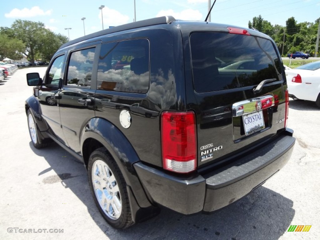 2008 Nitro SLT 4x4 - Brilliant Black Crystal Pearl / Dark Slate Gray/Light Slate Gray photo #3