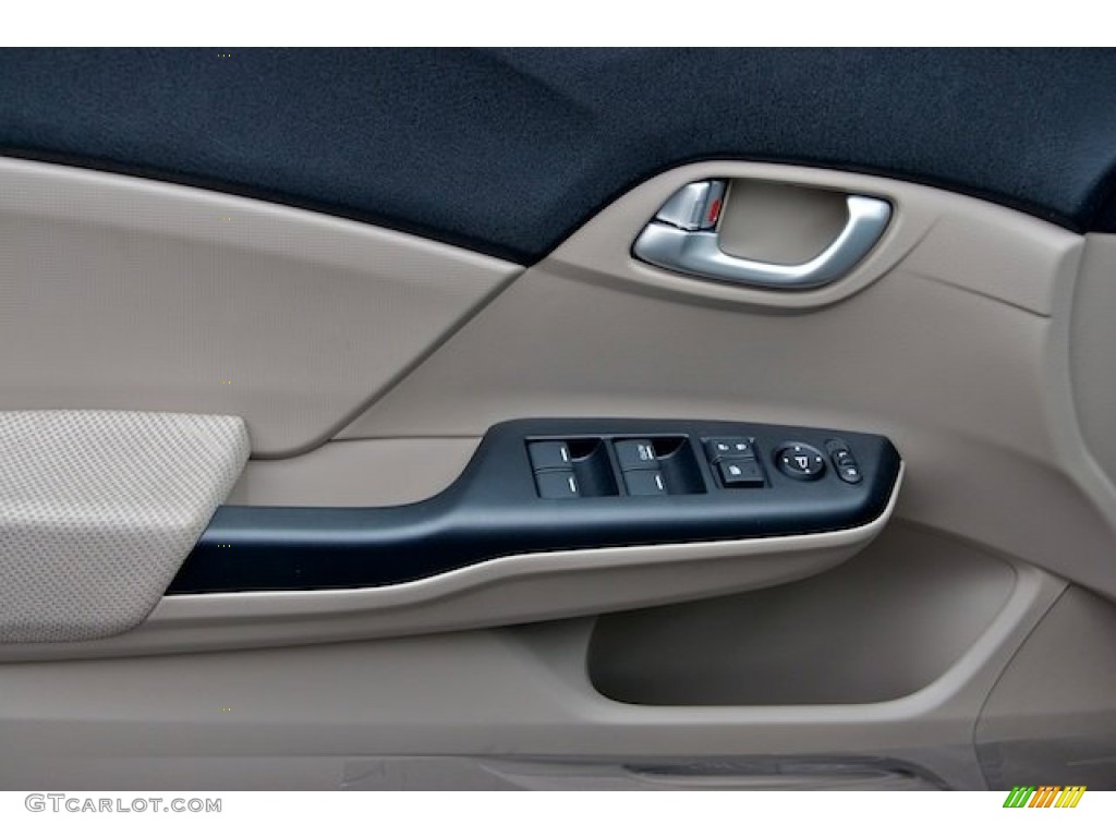 2012 Civic EX Sedan - Urban Titanium Metallic / Beige photo #8