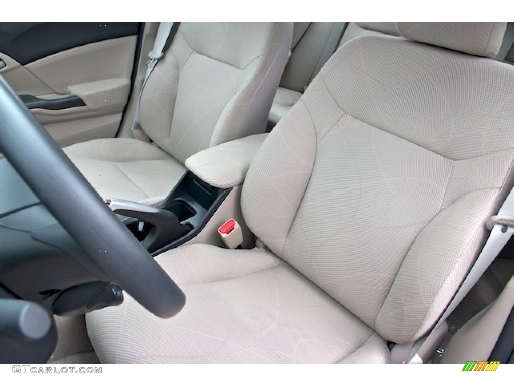 2012 Civic EX Sedan - Urban Titanium Metallic / Beige photo #11