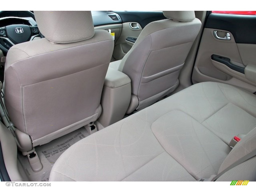 2012 Civic EX Sedan - Urban Titanium Metallic / Beige photo #13