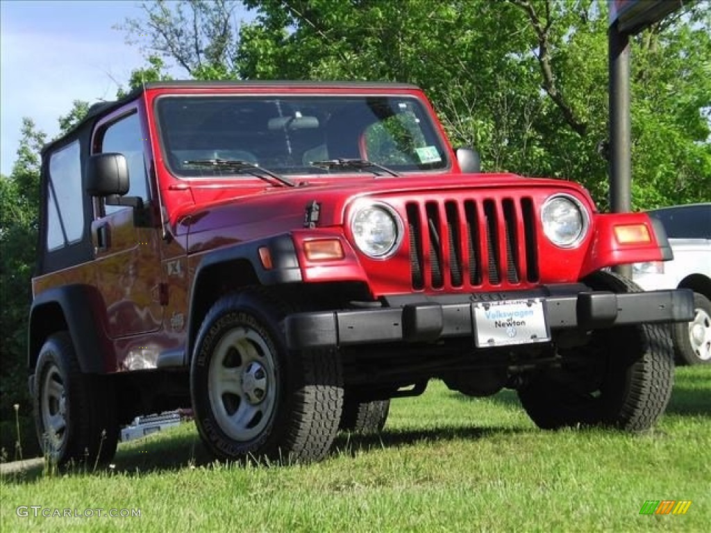 2004 Wrangler X 4x4 - Flame Red / Dark Slate Gray photo #1