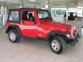 2004 Flame Red Jeep Wrangler X 4x4  photo #3