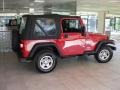2004 Flame Red Jeep Wrangler X 4x4  photo #4
