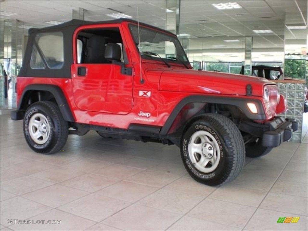 2004 Wrangler X 4x4 - Flame Red / Dark Slate Gray photo #19