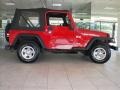 2004 Flame Red Jeep Wrangler X 4x4  photo #20