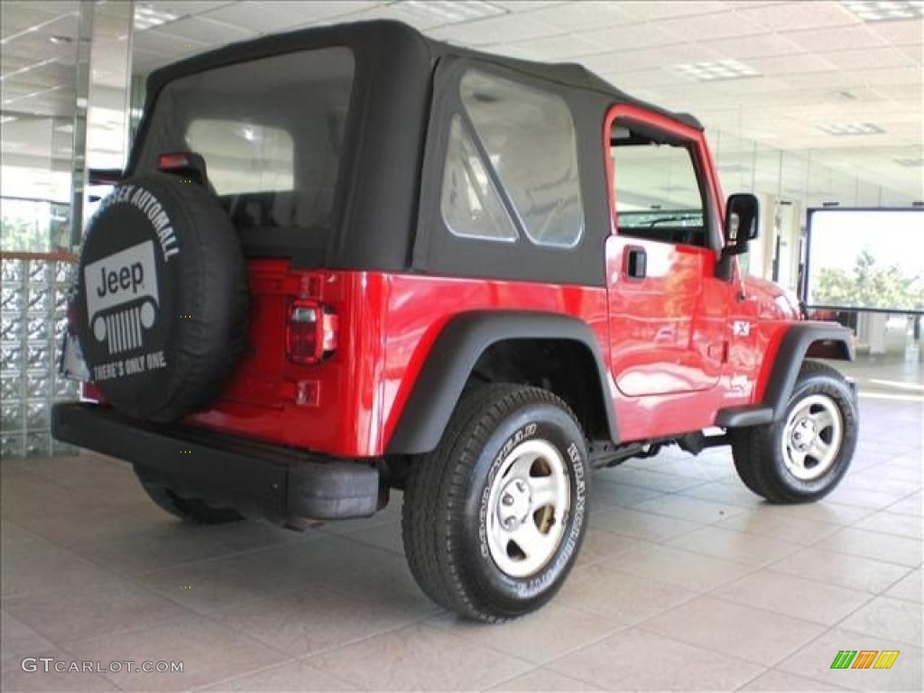 2004 Wrangler X 4x4 - Flame Red / Dark Slate Gray photo #21