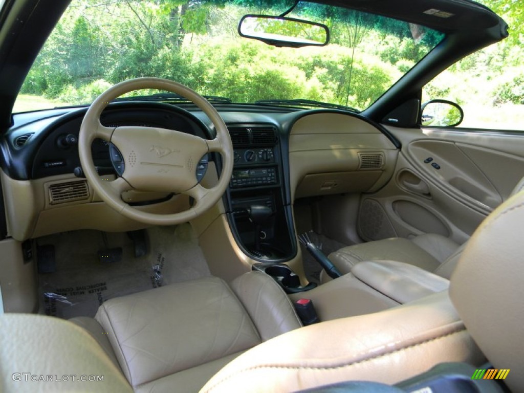 Saddle Interior 1998 Ford Mustang GT Convertible Photo #65413296