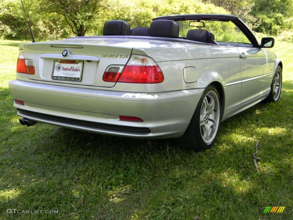 2003 3 Series 330i Convertible - Titanium Silver Metallic / Black photo #6