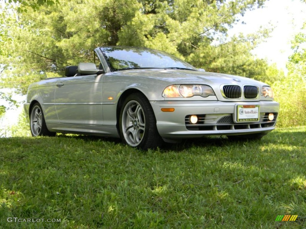 2003 3 Series 330i Convertible - Titanium Silver Metallic / Black photo #10