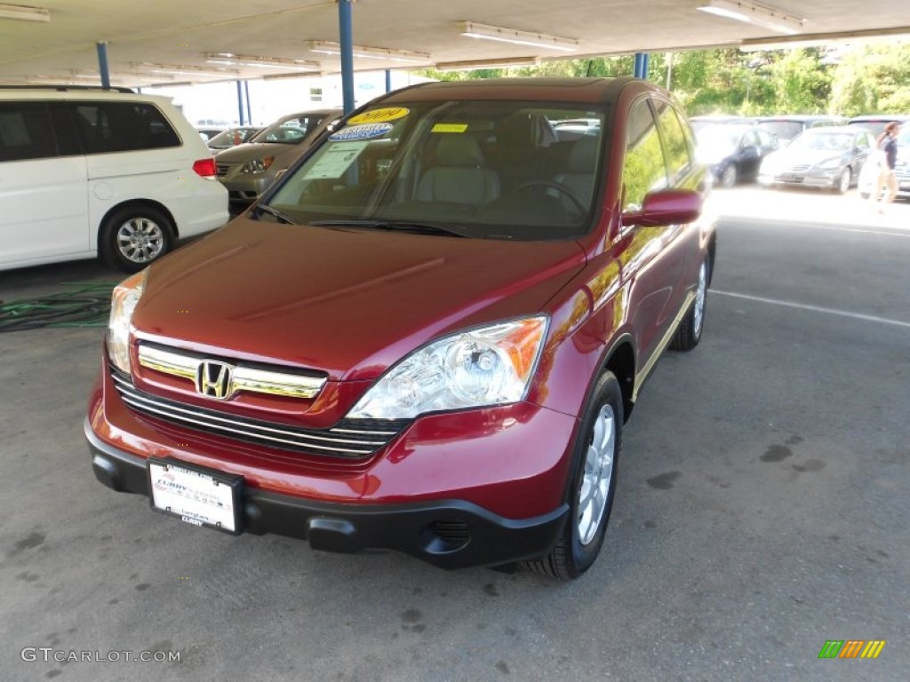 2009 CR-V EX-L 4WD - Tango Red Pearl / Ivory photo #29