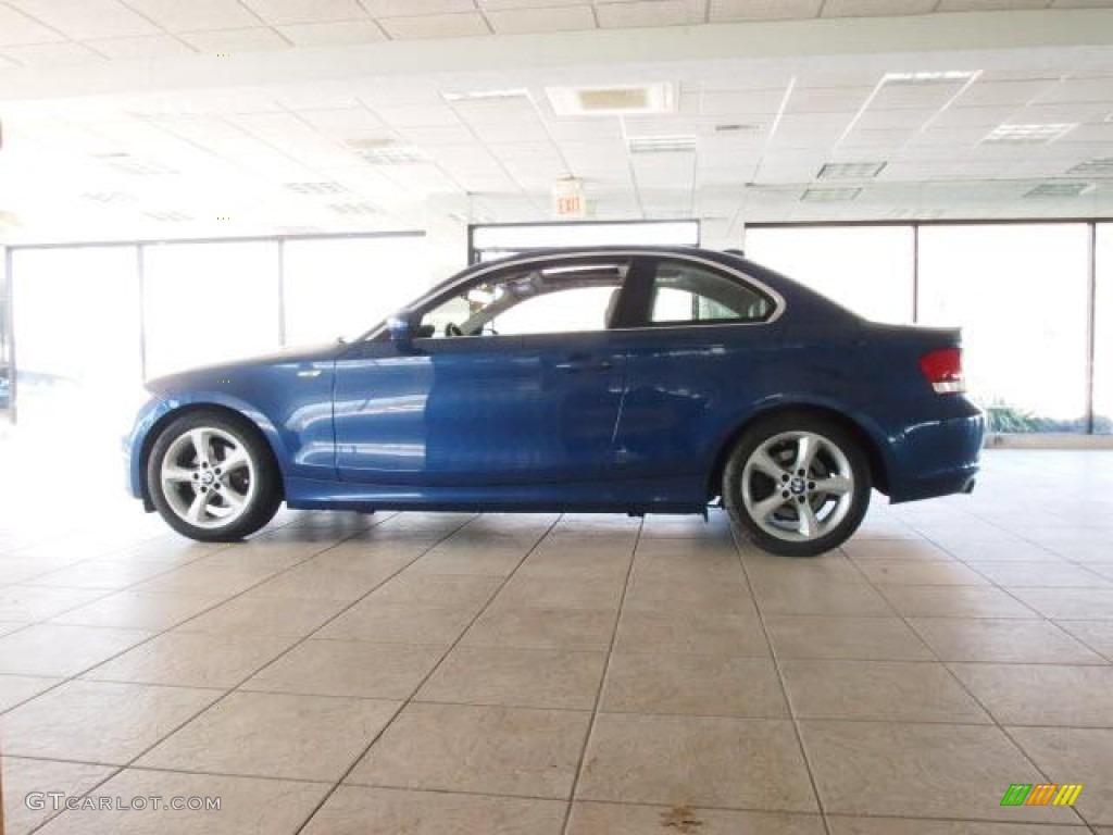 2009 1 Series 128i Coupe - Montego Blue Metallic / Taupe photo #13