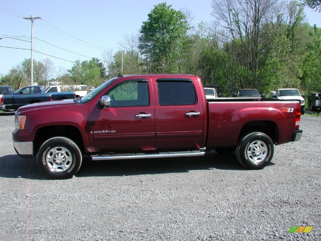 2008 Sierra 2500HD SLE Z71 Crew Cab 4x4 - Dark Crimson Red Metallic / Ebony photo #4